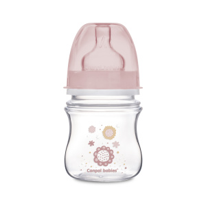 Купить: Canpol babies PP EasyStart 120 мл бутылочка с широким горлышком антиколиковая 0+ цвет розовый