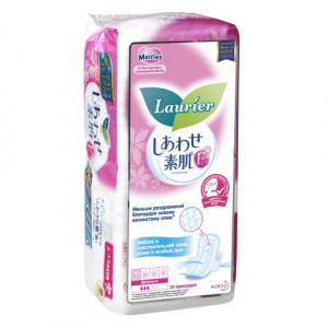 Купить: Laurier F 24 шт прокладки гигиенические женские дневные супертонкие с крылышками 20,5см