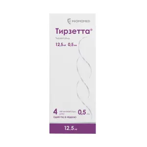 Купить Тирзетта 12,5 мг 0,5 мл 4 шт раствор для подкожного введения шприцы в автоинжекторах