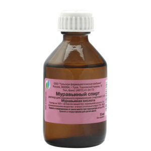 Купить: Муравьиный спирт 1,4 % 50 мл раствор для наружного применения спиртовой
