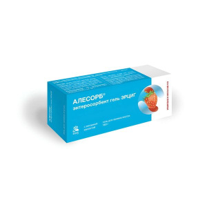 Купить: Алесорб энтеросорбент Эрциг 180 г гель для приема внутрь клубника 