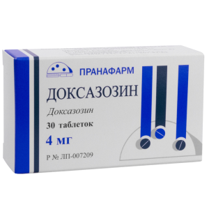 Купить: Доксазозин 4 мг 30 шт таблетки 