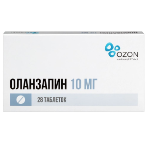 Купить: Оланзапин 10 мг 28 шт таблетки покрытые пленочной оболочкой