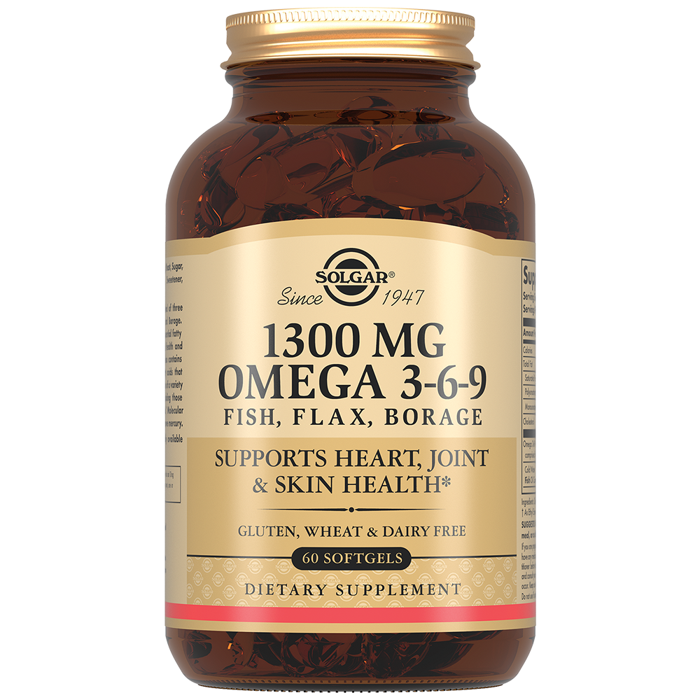 Купить Solgar Комплекс жирных кислот Омега 3-6-9 1300 мг 60 шт капсулы
