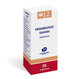 Купить: Небиволол Канон 5 мг 56 шт таблетки