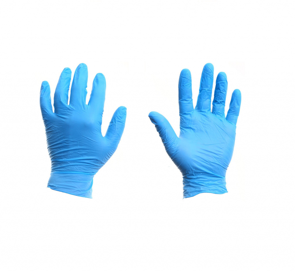 Купить SFM 1 шт перчатки нитриловые смотровые нестерильные голубые размер M