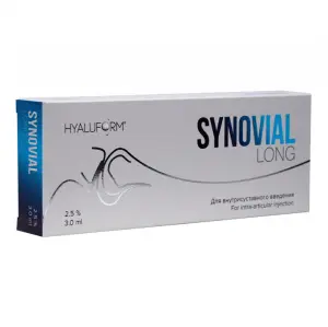 Купить Гиалуформ Синовиаль Лонг 2,5 % 3 мл 1 шт раствор для внутрисуставного введения шприц