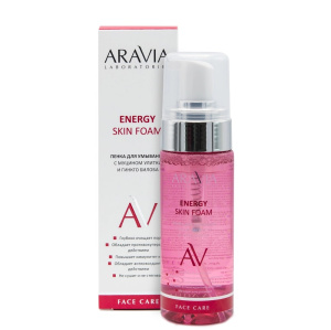 Купить: Aravia Laboratories Energy Skin Foam 150 мл пенка для умывания с муцином улитки и гинкго билоба