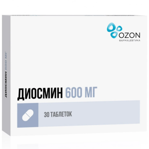 Купить: Диосмин 600 мг 30 шт таблетки покрытые пленочной оболочкой