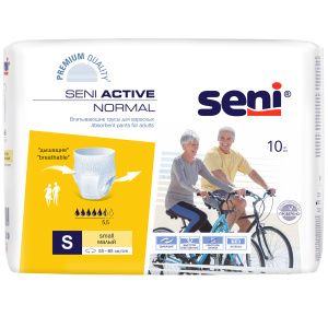 Купить: Seni Active Normal 10 шт подгузники-трусы размер S 5,5 капель