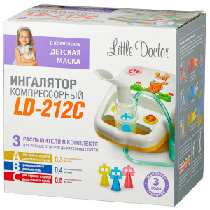 Купить: Little Doctor LD-212С ингалятор компрессорный компактный желтый
