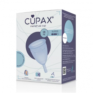 Купить: Чаша CUPAX менструальная Suoer / голубая 28мл