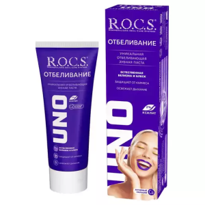 Купить: Rocs UNO Whitening 74 г паста зубная отбеливание