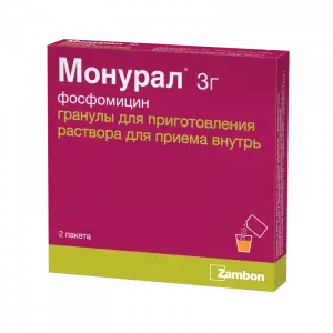 Купить Монурал 3 г 2 шт гранулы для приготовления раствора для приема внутрь пакет