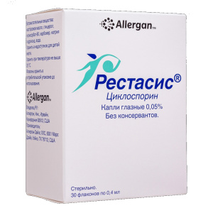 Купить: Рестасис 0,05% 0,4 30 шт мл капли глазные