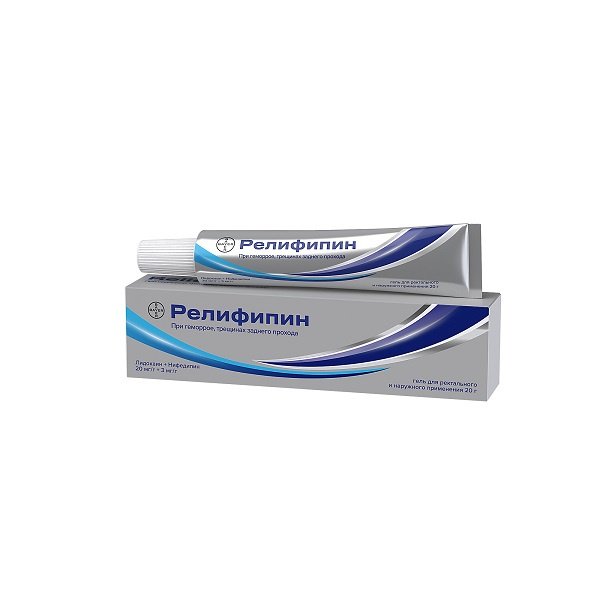 Купить Релифипин 20 мг/г + 3 мг/г 20 г гель для ректального и наружного применения
