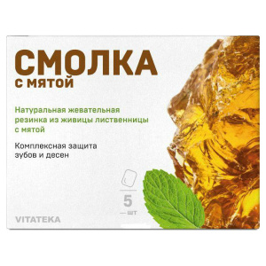 Купить: Vitateka 5 шт смолка жевательная лиственная мята