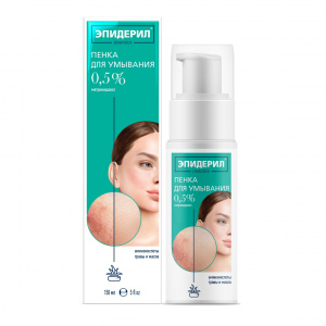 Купить: Эпидерил Demodex 150 мл пенка для умывания с метронидазолом и травами