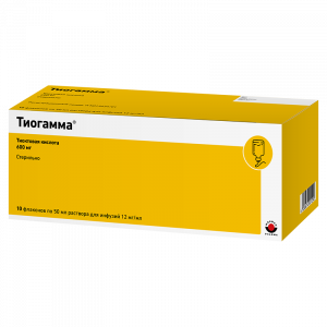 Купить: Тиогамма 1,2 % 50 мл 10 шт раствор для инфузий флакон