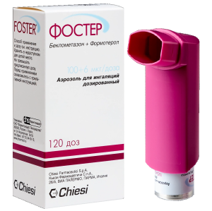 Купить: Фостер 100 мкг/6 мкг 120 доз аэрозоль для ингаляций дозированный