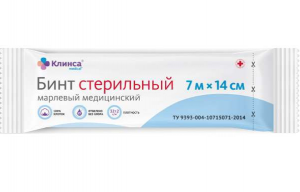 Купить: Клинса 7 м х 14 см бинт стерильный