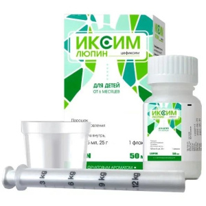 Купить: Иксим Люпин 100 мг / 5 мл 25 г порошок для приготовления суспензии для приема внутрь