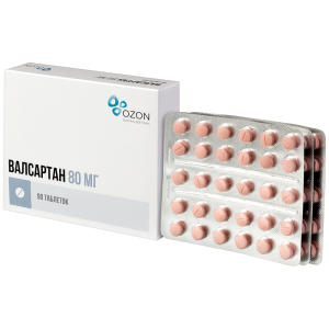 Купить: Валсартан 80 мг 90 шт таблетки покрытые пленочной оболочкой