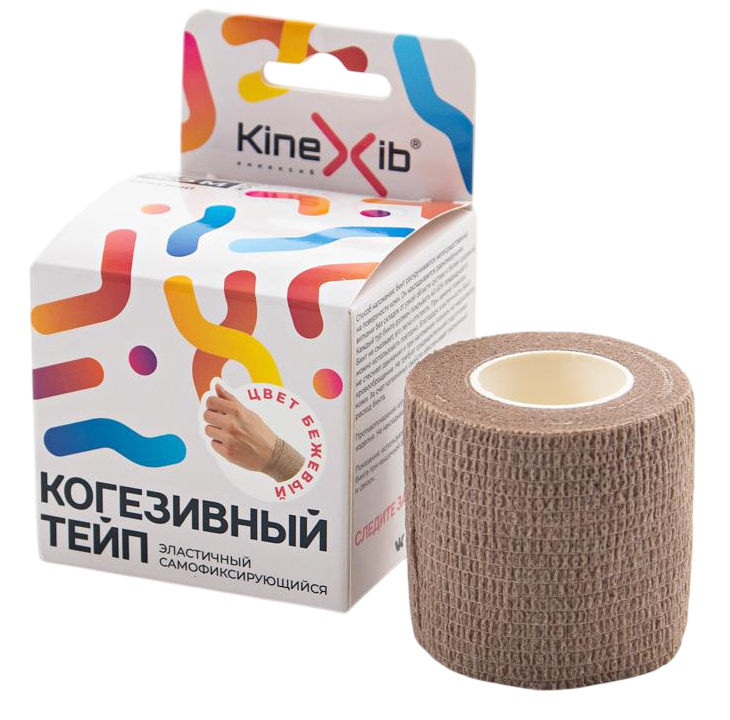 Купить Kinexib 5 см х 4,5 м бинт эластичный самофиксирующийся бежевый