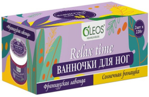Купить: Oleos 220 г 2 шт набор ванночек для ног французская лаванда-солнечная ромашка