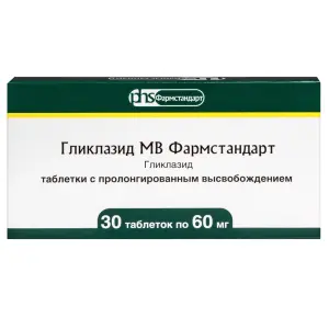 Купить Гликлазид-МВ Фармстандарт 60 мг 30 шт таблетки с модифицированным высвобождением