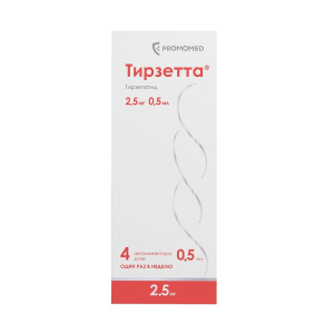Купить: Тирзетта 2,5 мг раствор для подкожного введения 0,5 мл 4 шт шприцы в автоинжекторах