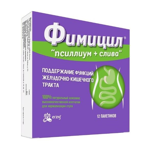 Купить Фимицил Псиллиум + Слива 5 г 12 шт порошок для приготовления раствора для приема внутрь пакет-саше