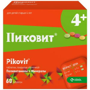 Купить: Пиковит 60 шт таблетки покрытые оболочкой