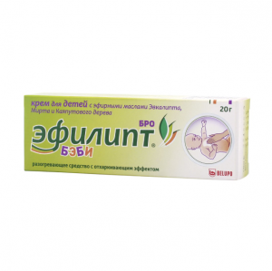 Купить: Эфилипт Бро Бэби 20 г крем разогревающий детский