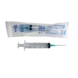 Купить: Шприц 20 мл 5 шт одноразовый трехдетальный стерильный c иглой 21G (0,8 х 38 мм)