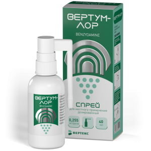 Купить: Вертум Лор 0,255 мг/доз 40 мл 235 доз спрей для местного применения