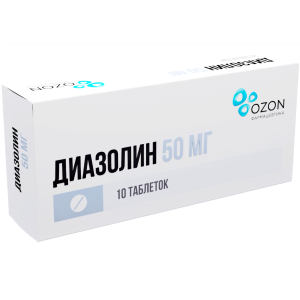 Купить: Диазолин 50 мг 10 шт таблетки