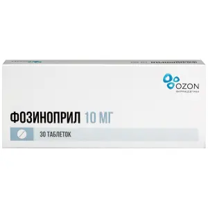 Купить Фозиноприл 10 мг 30 шт таблетки