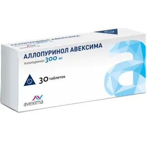 Купить Аллопуринол-Авексима 300 мг 30 шт таблетки 