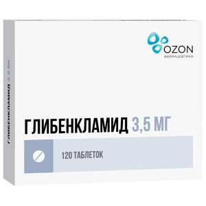 Купить: Глибенкламид 3,5 мг 120 шт таблетки