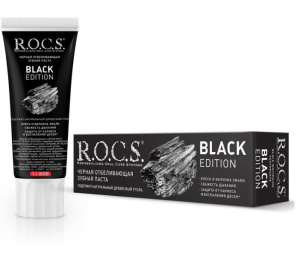 Купить: Rocs 74 г паста зубная черная отбеливающая