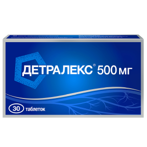 Купить: Детралекс 500 мг 30 шт таблетки покрытые пленочной оболочкой