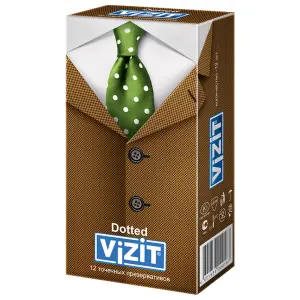 Купить Vizit Dotted 12 шт презервативы точечные