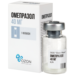 Купить: Омепразол 40 мг 1 шт лиофилизат для приготовления раствора для инфузий флакон