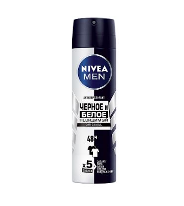 Купить Nivea Men Original Черное и Белое невидимый 150 мл антиперспирант спрей