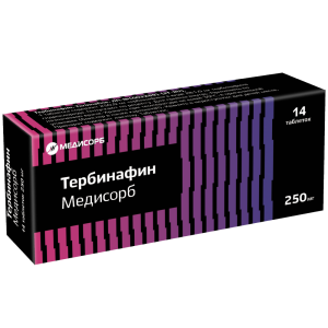 Купить: Тербинафин Медисорб 250 мг 14 шт таблетки
