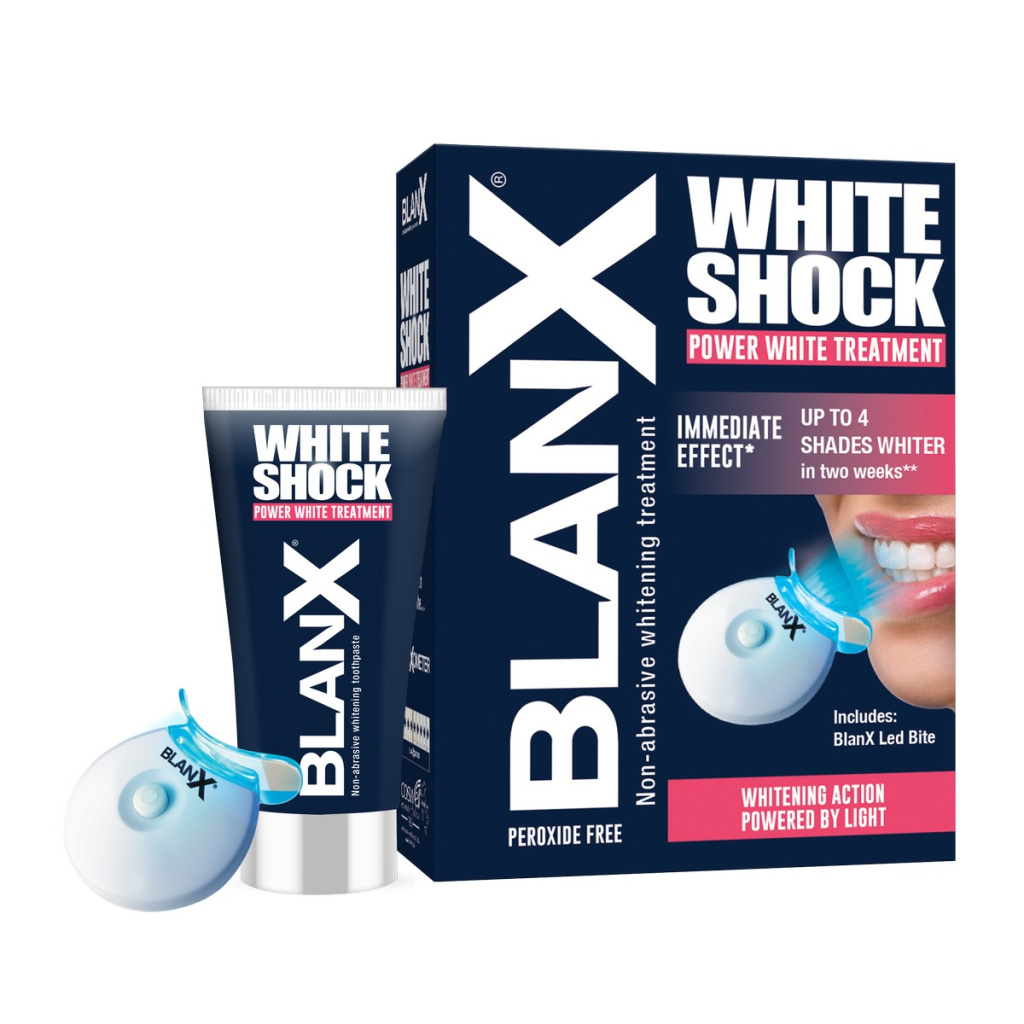 Купить Blanx White Shock Treatment+Led Bit 50 мл паста зубная интенсивное отбеливание+световой индикатор