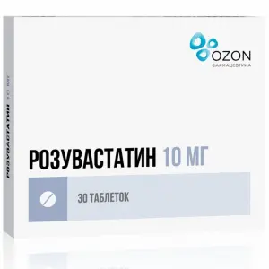 Купить Розувастатин 10 мг 30 шт таблетки покрытые пленочной оболочкой
