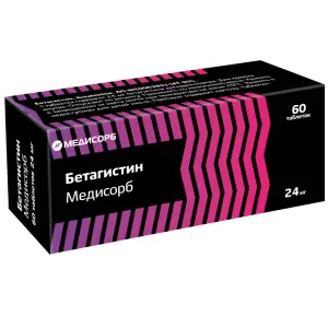 Купить Бетагистин Медисорб 24 мг 60 шт таблетки