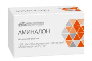 Купить Аминалон 250 мг 100 шт таблетки покрытые пленочной оболочкой